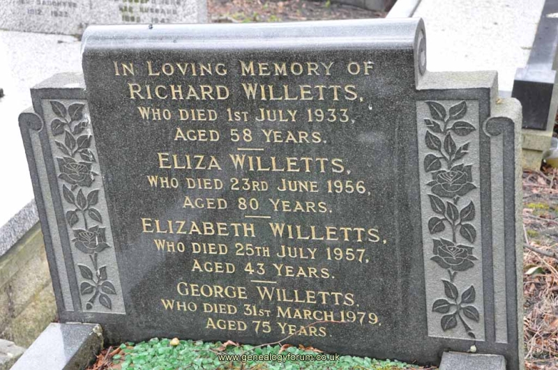 Willetts - Richard, Eliza, Elizabeth, George