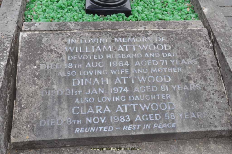 Attwood - William, Dinah and dau Clara