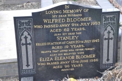 Bloomer - Wilfred, Eliza & son Stanley KIA