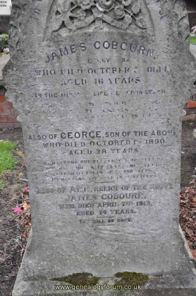 Cobourn - James, Ann & son George