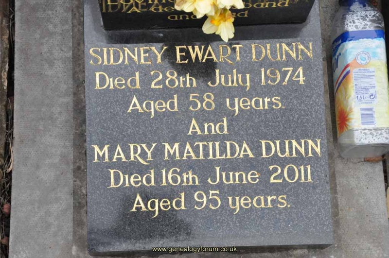 Dunn - Sidney Ewart, Mary Matilda