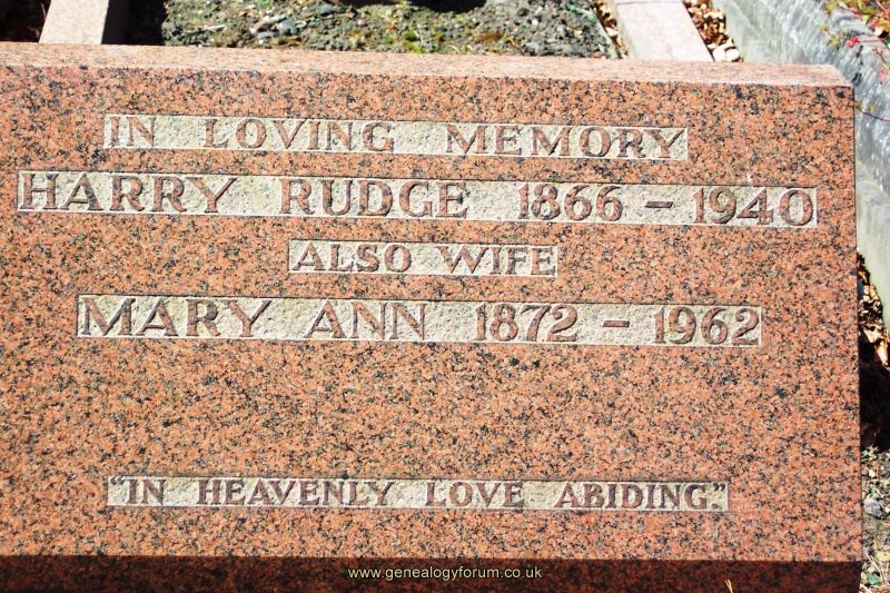 Harry & Mary Ann Rudge