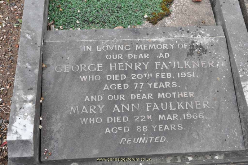 Faulkner - George Henry, Mary Ann