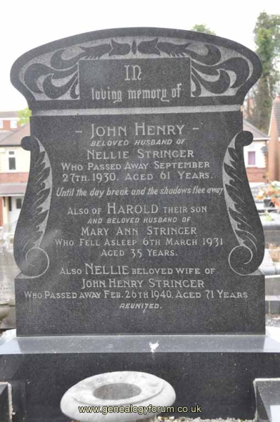 Stringer - John Henry, Nellie & son Harold (husband of Mary Ann)
