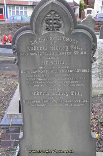 Hill - Andrew Sidney, Priscilla & son Andrew Sidney
