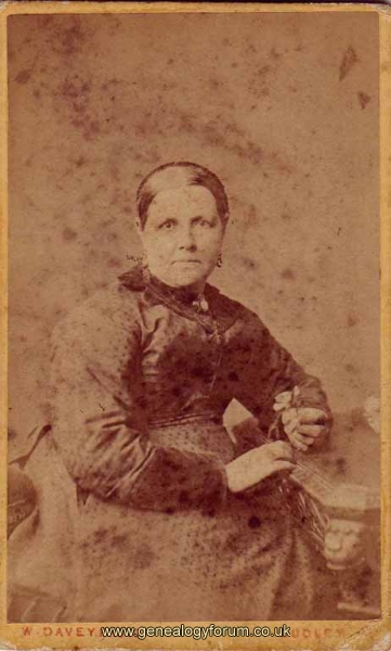 Hannah (unknown) wife of Benjamin born 1827 Kingswinford