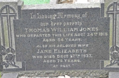 Jones - Thomas William, Jane Elizabeth