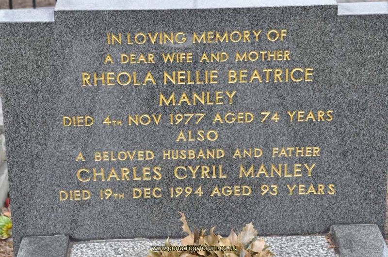 Manley - Charles Cyril, Rheola Nellie