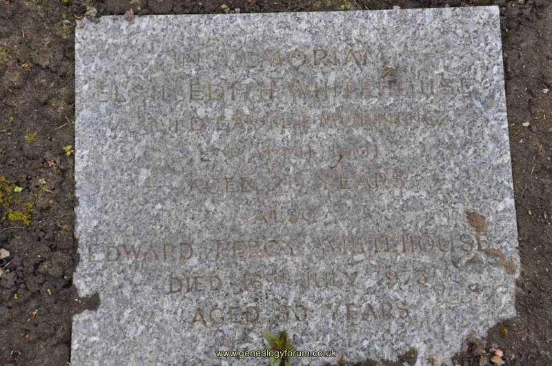 Whitehouse - Edward Percy, Elsie Edith