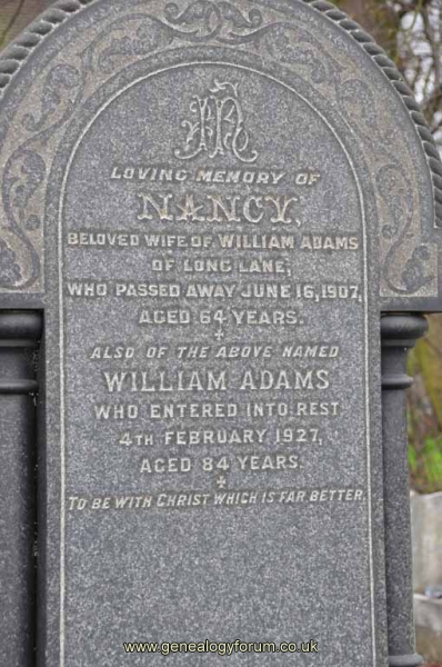 Adams - William, Nancy