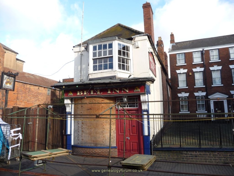 Willenhall Market Place - 'Bell Inn'  built 1660