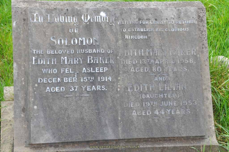 Baker - Solomon, Edith Mary & dau Edith Lilian