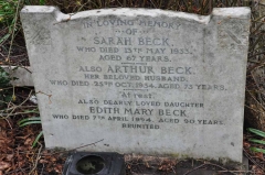 Beck - Arthur, Sarah & dau Edith Mary