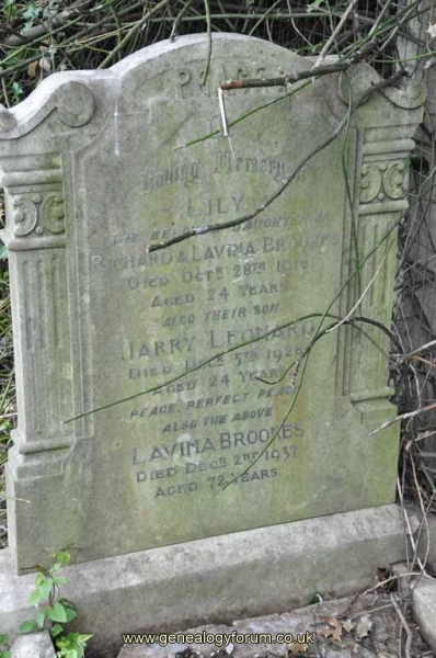 Brookes - Lavina (wife of Richard) & children Lily, Harry Leonard