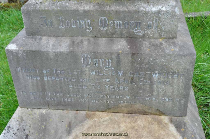 Cartwright 1 - Mary (wife of William)