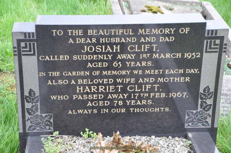 Clift - Josiah, Harriet