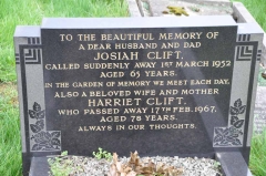 Clift - Josiah, Harriet