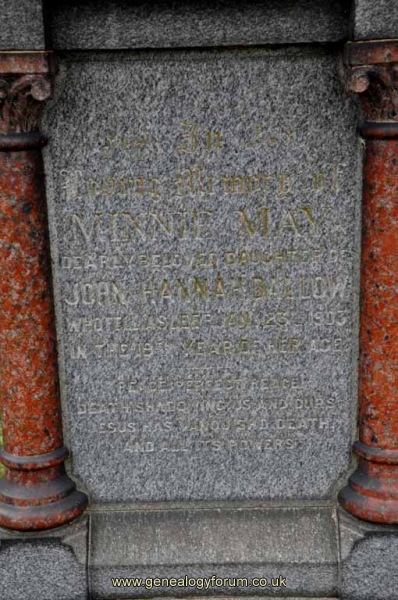 Dallow 1 - Minnie May (dau of John & Hannah)