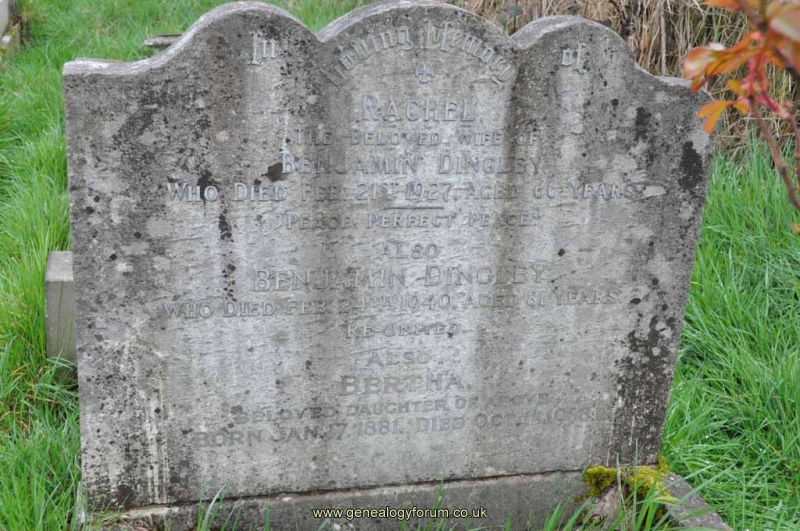 Dingley - Benjamin, Rachel & dau Bertha