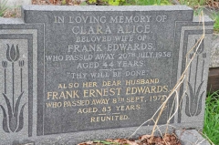 Edwards - Frank Ernest. Clara Alice