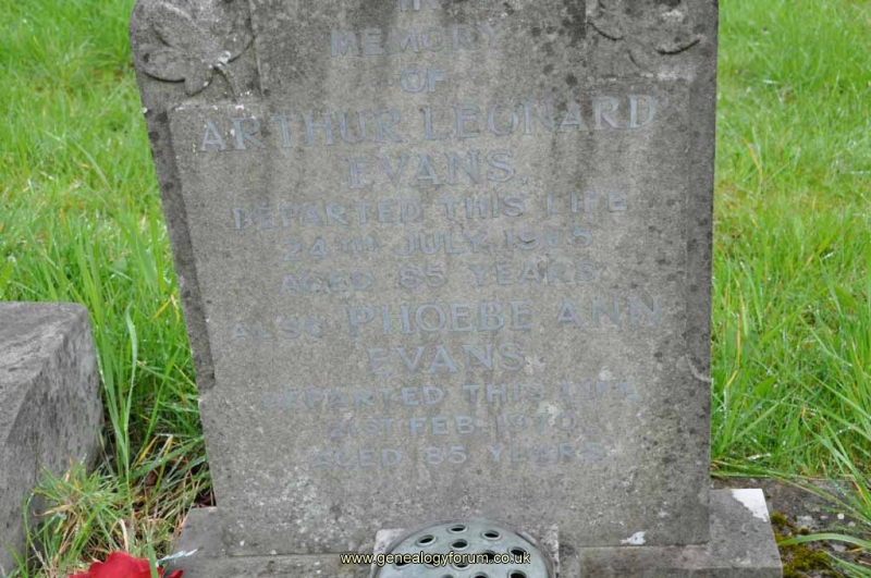Evans - Arthur Leonard, Phoebe Ann