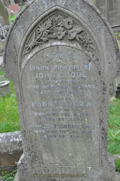 Goode - John, Hannah & son John