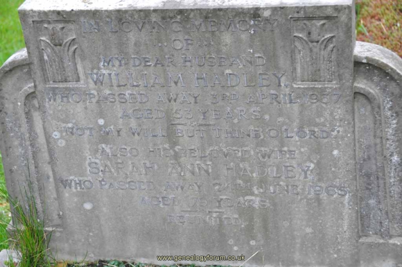 Hadley - William, Sara Ann