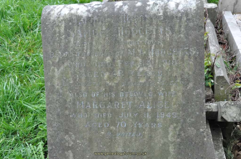 Hodgetts - Samuel, Margaret Alice