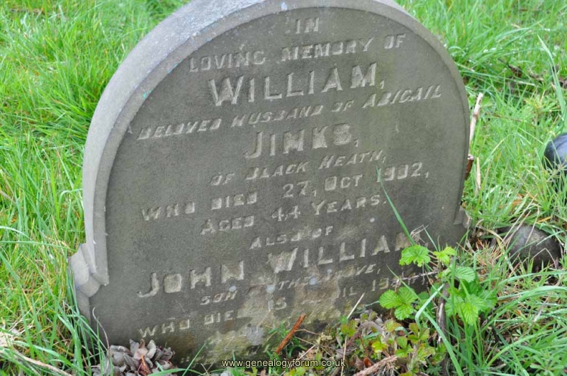 Jinks - William (husband of Abigail) & son John William