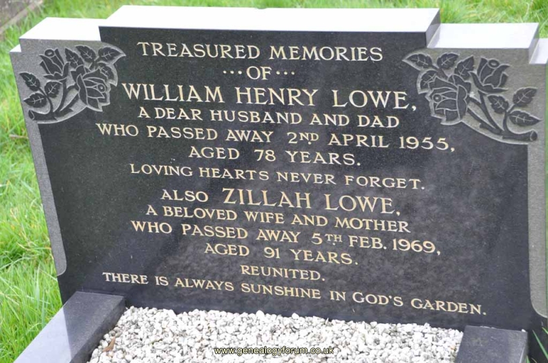 Lowe - William Henry, Zillah