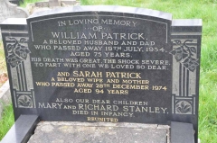 Patrick - William, Sarah & children Mary & Richard Stanley