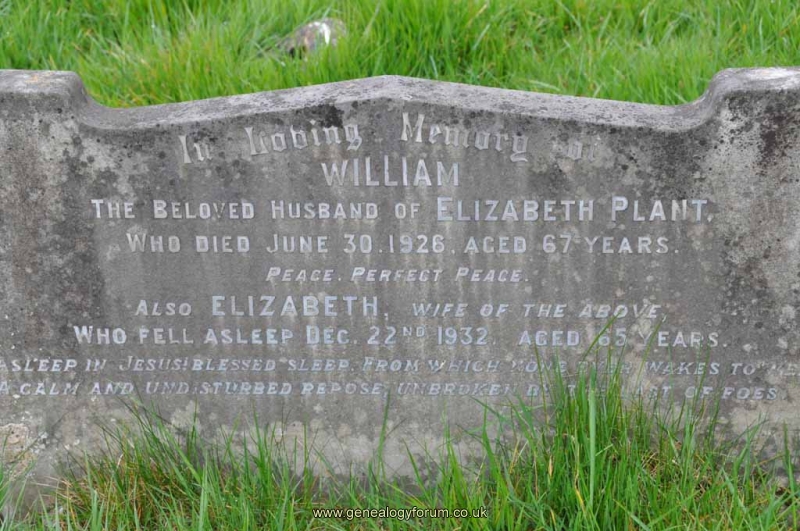 Plant - William, Elizabeth
