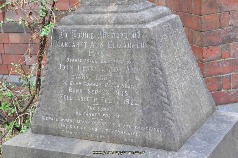 Roberts 1 - Margaret Ann Elizabeth Evans