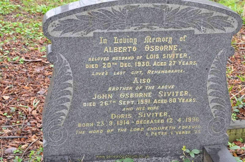 Siviter - Alberto Osborne (husband of Lois) & bro John Osborne, Doris