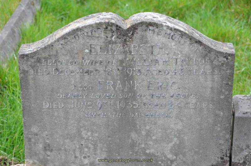 Taylor - Elizabeth (wife of William) & son Frank Eric
