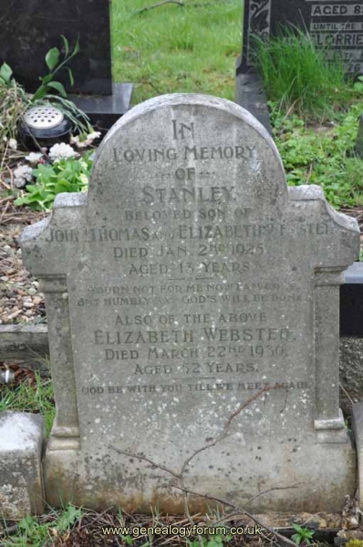 Webster - Elizabeth (wife of John Thomas) & son Stanley