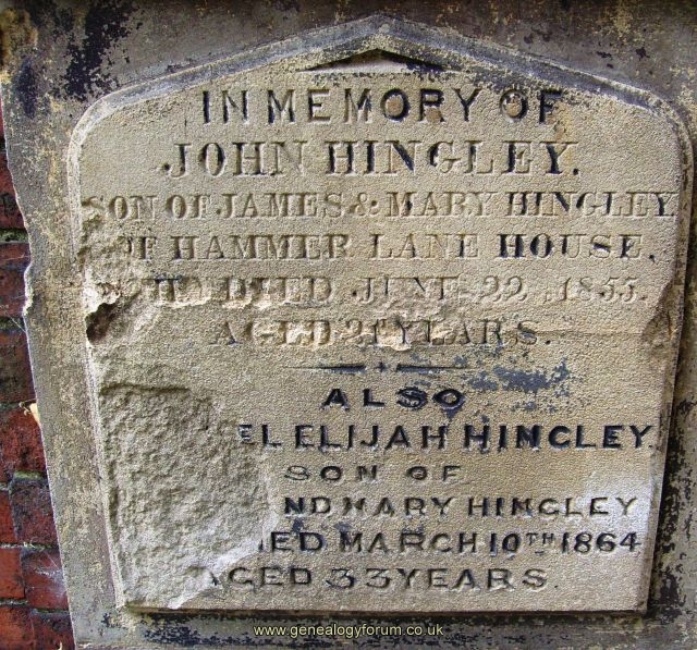 John & ? Elijah  sons of James and Mary Hingley