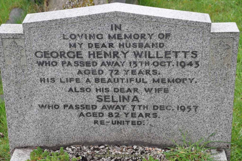 Willetts - George Henry, Selina