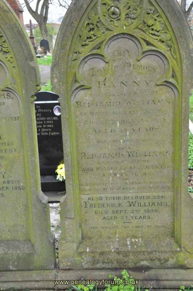 Williams - Benjamin, Fanny & son Frederick