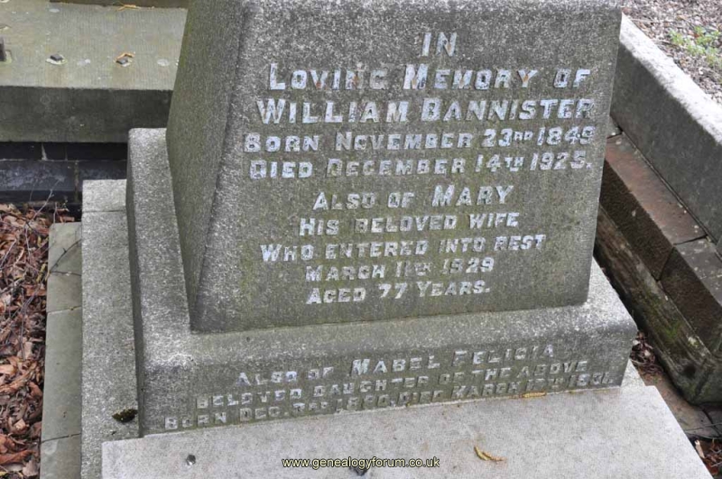 Bannister - William, Mary & dau Mabel Felicia