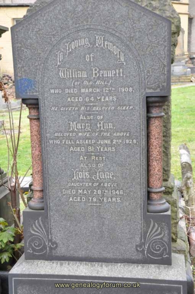Bennett - William, Mary ann & dau Lois Jane