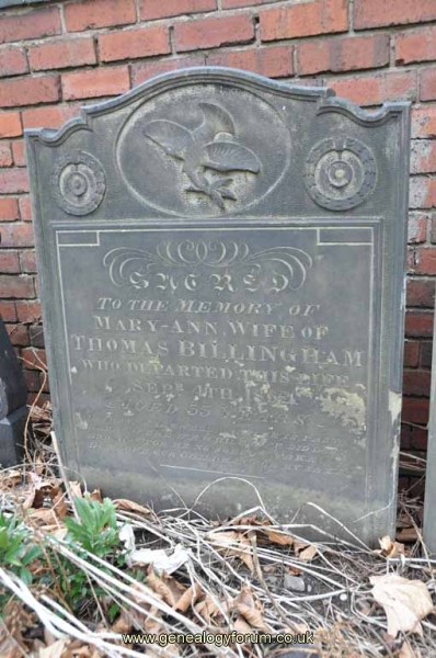 Billingham - Mary Ann (wife of Thomas)