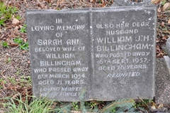 Billingham - William J H, Sarah Ann