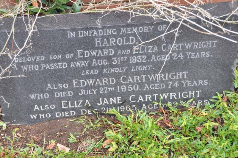 Cartwright - Edward, Eliza & son Harold