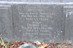 Cox - Thomas, Mary Ann
