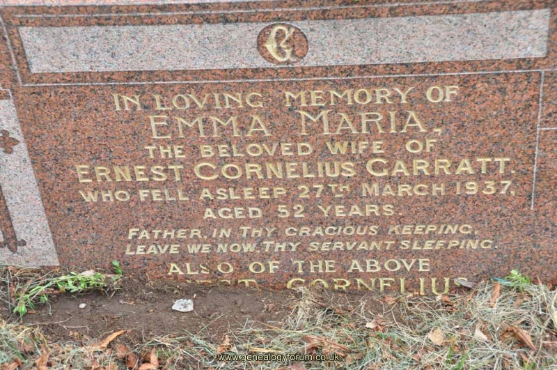 Garratt - Ernest Cornelius, Emma Maria