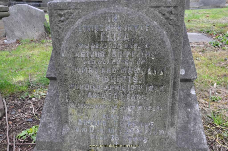 Griffiths - Arthur, Eliza (nee Tibbetts)