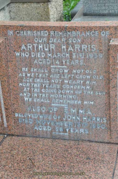 Harris - Emma (wife of John) & son Arthur