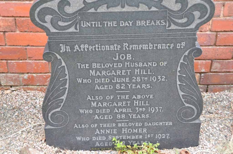 Hill - Job, Margaret & dau Annie Homer