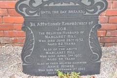 Hill - Job, Margaret & dau Annie Homer